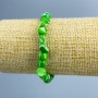 Brățară din sidef verde, fațetată, diametru aproximativ 8×6 mm, lungime 18 cm (elastic)