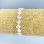 Brățară din sidef în formă de trifoi, diametrul 8×8×2 mm, lungimea 18 cm (elastic)