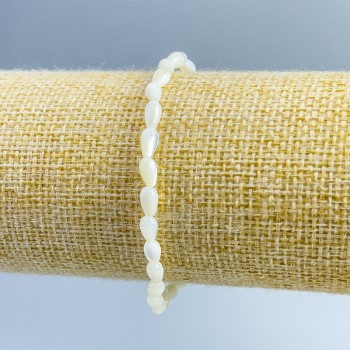 Браслет Перламутр зерна, діаметр 4х7мм+-, довжина 18см (стрейч)