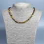 Colier din ochi de tigru din piatră naturală, monede tăiate, diametru aproximativ 6×5 mm, lungime 48 cm