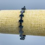 Brățară Hematit Cruce, diametru 10,5×8,5 mm, lungime 18 cm (elastică)