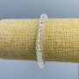 Brățară din cristal ceh, alb, transparent, rondel tăiat, diametrul 6x5 mm, lungime 18 cm (elastic)