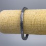 Brățară din hematit cu zigzag, diametrul 6x2 mm, lungime 18 cm (extensibil)