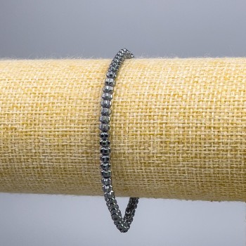 Brățară din hematit «Floare», diametru 4×3 mm, lungime 18 cm (elastic)