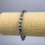 Brățară din hematit, formă baril, diametrul 8×7×5 mm, lungime 18 cm (elastică)