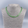 Colier-choker din sidef natural (tonat) verde, rondelle netede, diametrul 4x2 mm, lungime 48 cm