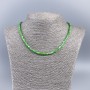 Colier-choker din sidef natural (tonat) verde, rondelle netede, diametrul 4x2 mm, lungime 48 cm