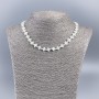 Colier din sidef alb natural în formă de cruciulițe, diametrul aproximativ 8×8×3 mm, lungime 50 cm