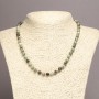 Colier din jasper verde, piatră naturală, mărgele netede, diametru 6 mm, lungime 45 cm