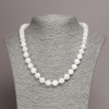 Colier din piatră naturală Adular, mărgele netede, diametrul 10 mm ±, lungime 45 cm ±