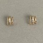 Caf triplu Xuping placare cu aur 18K, cristale albe 10x8mm +
