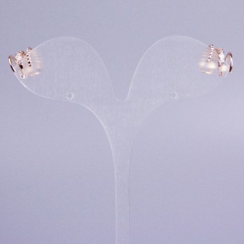 Caf triplu Xuping placare cu aur 18K, cristale albe 10x8mm +