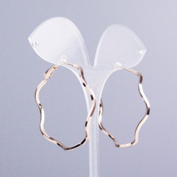 Cercei Xuping, inele placate cu aur 18K, grosime 2 mm, diametru 40 mm