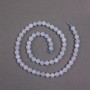 Mărgele pe șnur din acvamarin, piatră naturală, bilă tăiată cu fațete, diametrul de 6,5 mm, lungime aproximativă de 38 cm