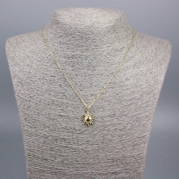 Lanț Xuping placat cu aur 18K, cu pandantiv Soare, diametrul aproximativ 17×16 mm, +- cu lanț prelungitor, lungime 53 cm+-, grosime 1 mm+-