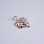 Pandantiv Xuping placat cu aur 18K, inimă cu cristale albe, diametrul 16x18 mm+