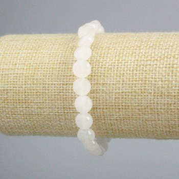 Brățară din cristal de munte, monede fațetate, diametrul 8,5 mm, lungime 18 cm (elastică)