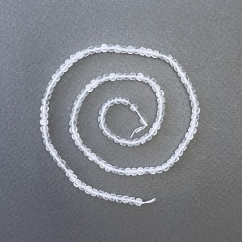 Mărgele pe șnur din cristal de munte, piatră naturală, formă cubică, diametru 3×3 mm, lungime 39 cm