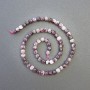 Mărgele de turmalin, piatră naturală, tăiate cub, diametru 5x5 mm +/-, lungime 38 cm +/- pe șnur