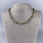 Colier din jasper heliotrop, piatră naturală, cu cuburi tăiate, diametru 6x6 mm, lungime 50 cm