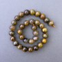 Mărgele din petersit galben, piatră naturală, formă de bilă netedă, diametrul 12 mm, lungime 39 cm +/-