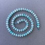 Mărgele din Amazonit, piatră naturală, discuri pe șnur, diametrul 6×3 mm, lungime 40 cm, cu mărgele de 3×2 mm