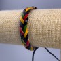 Brățară din piele ecologică colorată, lungime ajustabilă 18-25 cm, grosime 10 mm, închidere prin șiret