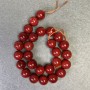 Mărgele din jasper roșu (presate) bile netede, diametrul 14 mm, lungime 37 cm, pe șnur