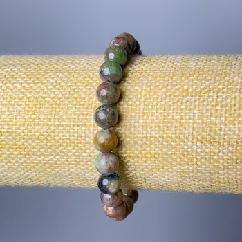 Brățară din granat pepene, piatră naturală, mărgele netede, diametrul 8,5 mm, lungime 18 cm (elastic)