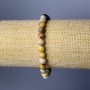 Brățară din agată marocană, piatră naturală, mărgele netede, diametrul 7 mm, lungime 18 cm (elastic)