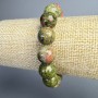 Brățară din jasper heliotrop natural, mărgele lucioase sferice, diametrul de 12,5 mm, lungime 18 cm ± (elastic)