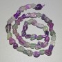 Mărgele din fluorit natural brut, cu fațetare, diametrul 6x8 mm, lungime 40 cm, pe șnur