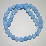 Mărgele de acvamarin, piatră naturală, în formă de inimă, diametrul 10x10x5 mm ±, lungimea 37 cm ±, pe fir