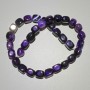 Mărgele mov de agat, piatră naturală, formă de bară, dimensiuni 9×12 mm, lungime 38 cm, pe fir