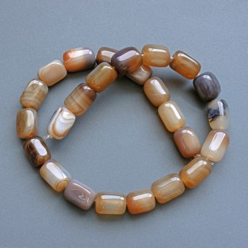 Mărgele din agat gri, piatră naturală, formă baton, dimensiune aproximativă 11×15 mm, lungime aproximativă 38 cm pe fir