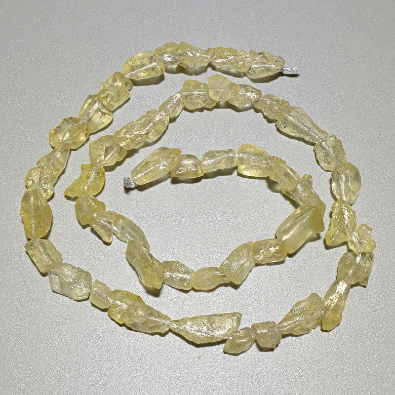 Mărgele din cuarț citriniform natural, piatră naturală, cu tăietură cabochon, diametrul 6×9 mm±, lungime 40 cm± pe șnur