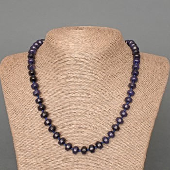 Colier din aventurin «Noaptea Cairo» (syntetic) rondel neted, diametrul 9×7 mm, lungime 50 cm