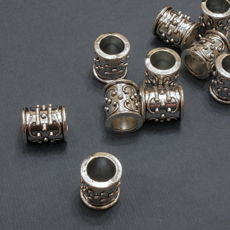 Mărgea Pandora, diametrul 9x12 mm, gaură de 6 mm, ambalare 20 g, 10 buc. (±)
