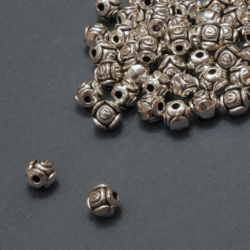 Inserție de mărgele – furnitură, diametru 1,2 mm ±, diametru 5 mm ±; ambalaj 20 g, 54 buc.