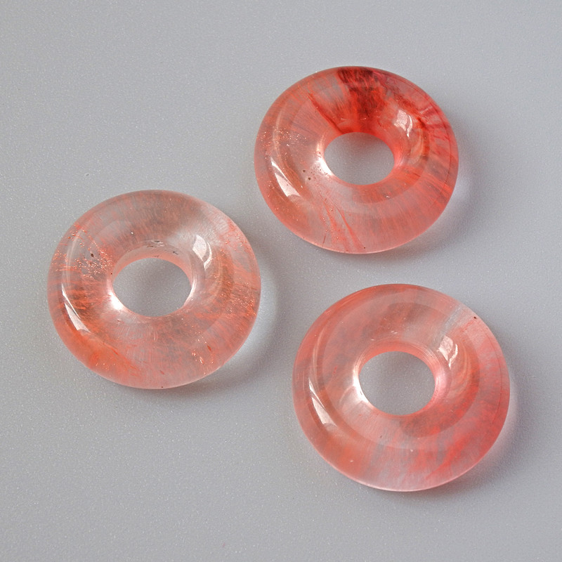 Mărgea Pandora din turmalină, diametrul 15x5 mm, diametrul găurii 5,1 mm+