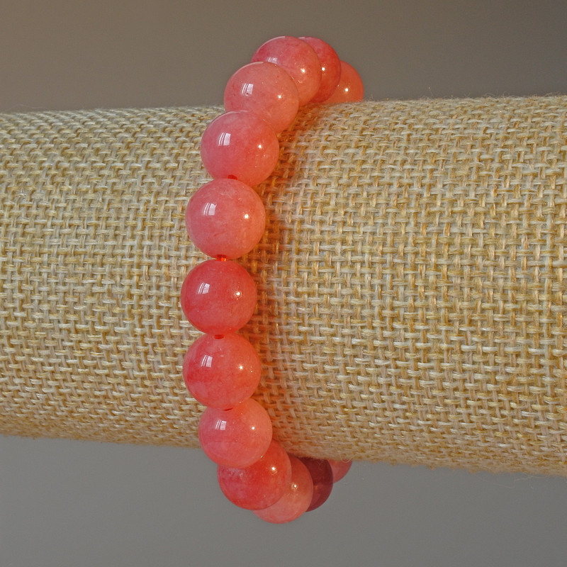 Brățară din turmalină naturală, bilute rotunde netede, diametrul 10 mm, lungime 18 cm (stretch)