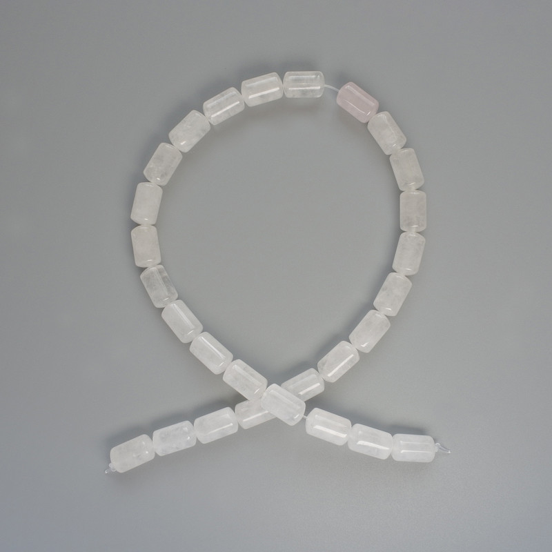 Mărgele din cristal de munte natural, piatră cilindrică, diametrul 8×14 mm, lungime 39 cm, pe fir