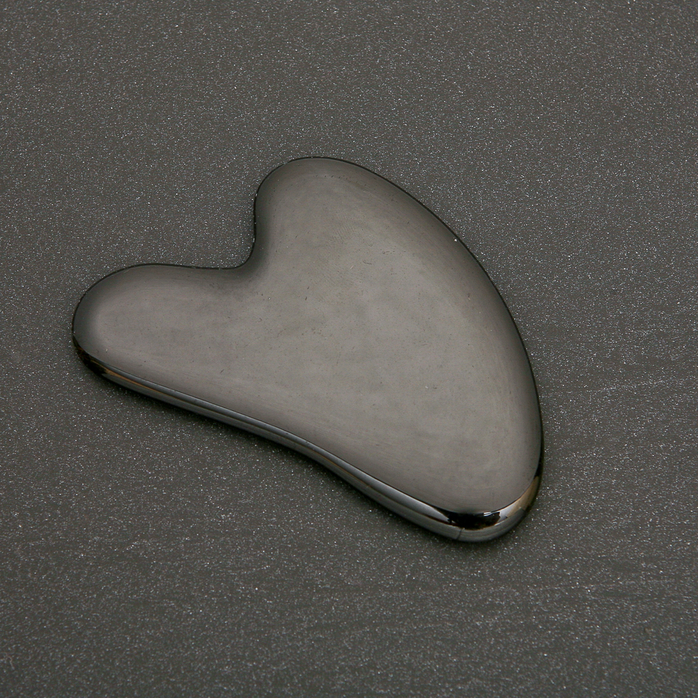 Gua Sha – racletă de masaj cu piatră naturală, agat, 5,5×8 cm