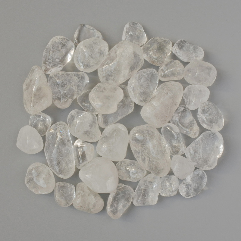 Suvenir piatră naturală: Cristal de munte facetat, diametrul 20×13 mm (+-), ambalaj 100 g
