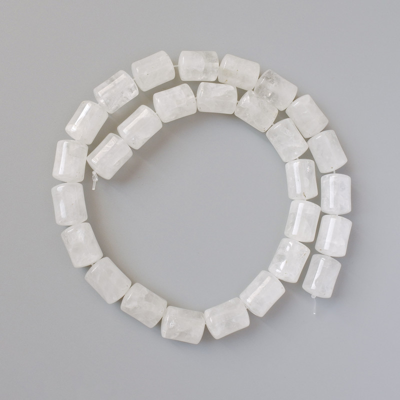 Mărgele din cristal de munte - piatră naturală, cilindru, diametru 10×14 mm, lungime 38 cm, pe fir