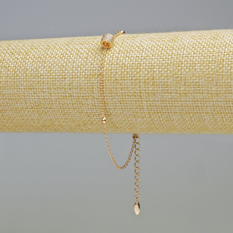 Brățară Xuping placare cu aur 18K, cu cristale albe, grosime 1,8 mm, lățime 6 mm +/-, lungime 19-24 cm+