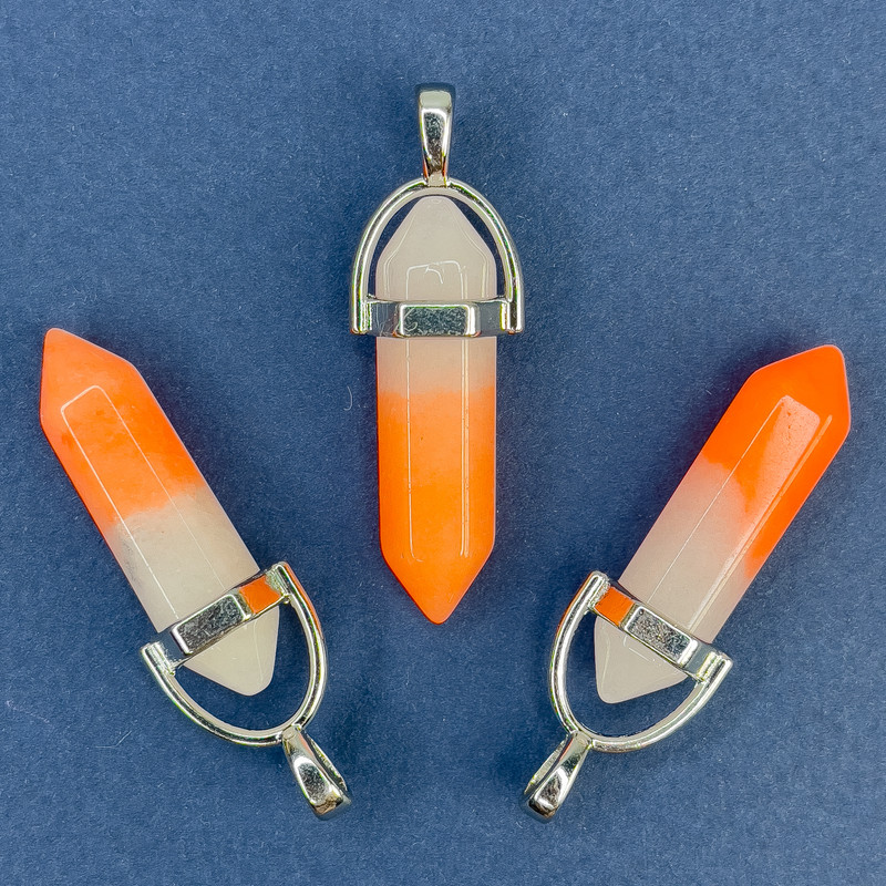 Pandantiv din cuarț tonifiat hexagonal 40 mm+