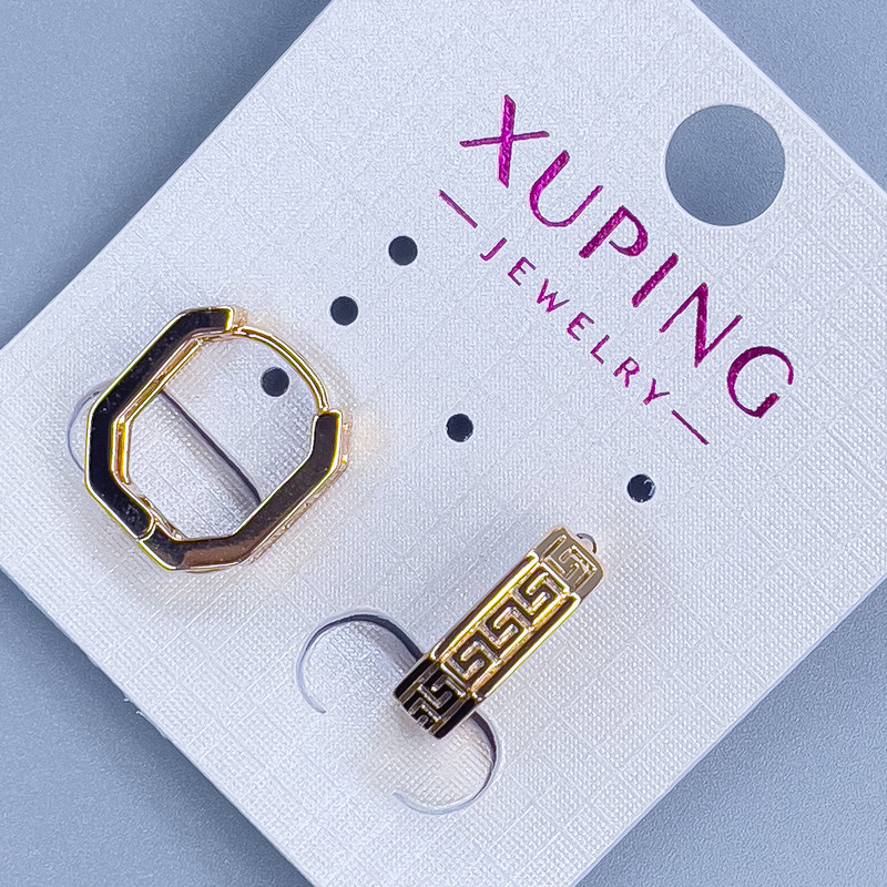 Cercei Xuping cu placare aur de 18K, 14×4 mm ±