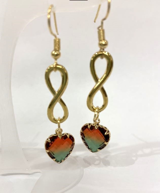 Cercei Infinit multicolor, diametru aproximativ 10 mm, lungime aproximativă 58 mm