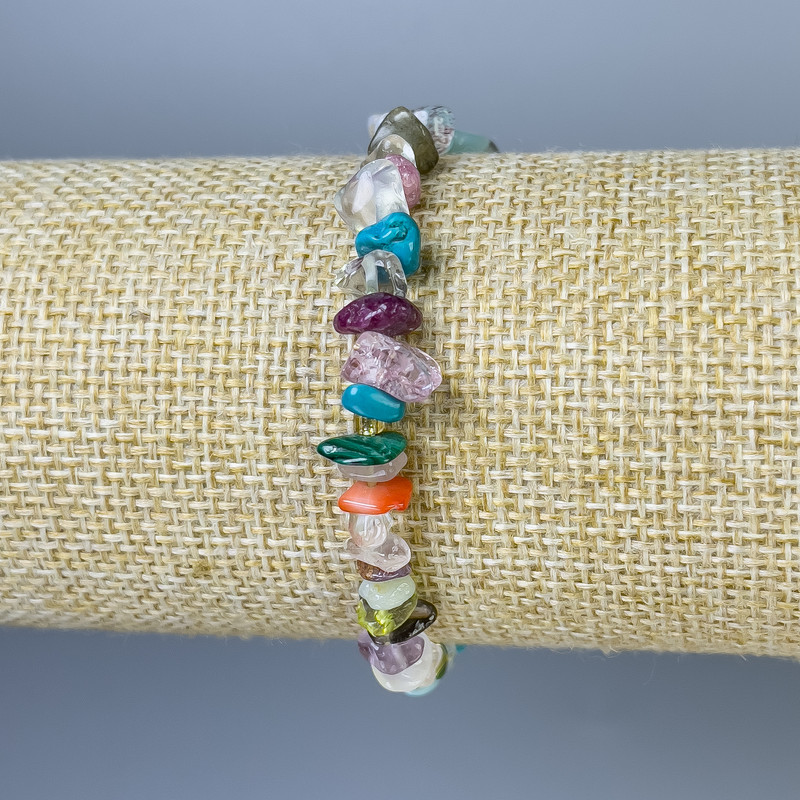 Brățară Asortiment firimituri, diametru 7-9×2-4 mm, lungime 18 mm, extensibil